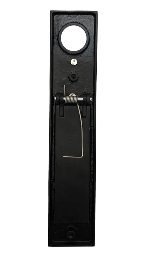 Matt Black Vertical Victorian Trinity Letter Plate 276x54mm