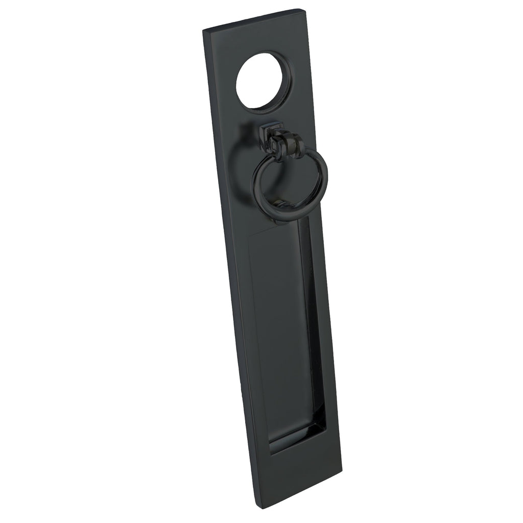 Matt Black Vertical Victorian Trinity Letter Plate 276x54mm