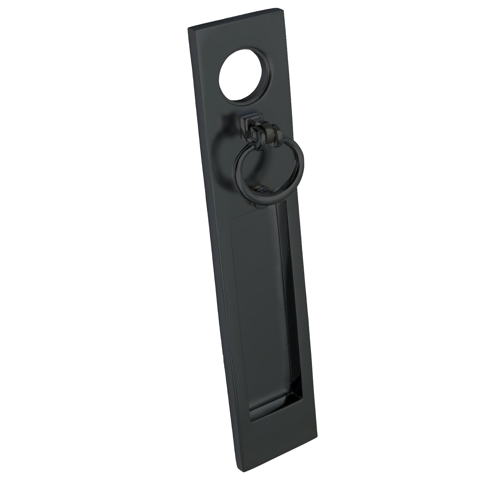 Matt Black Vertical Victorian Trinity Letter Plate 276x54mm