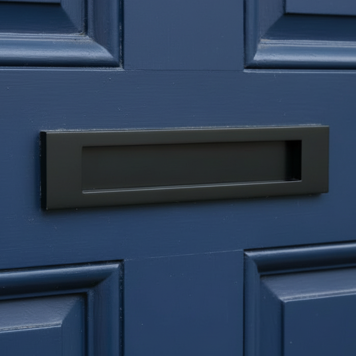 Matt Black Victorian Letter Plate 305x97mm