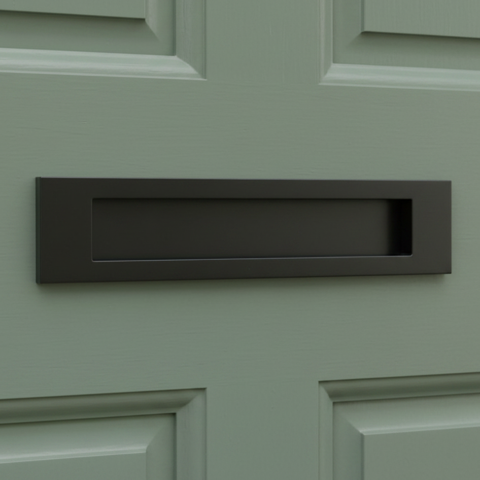 Matt Black Victorian Letter Plate 254x76mm