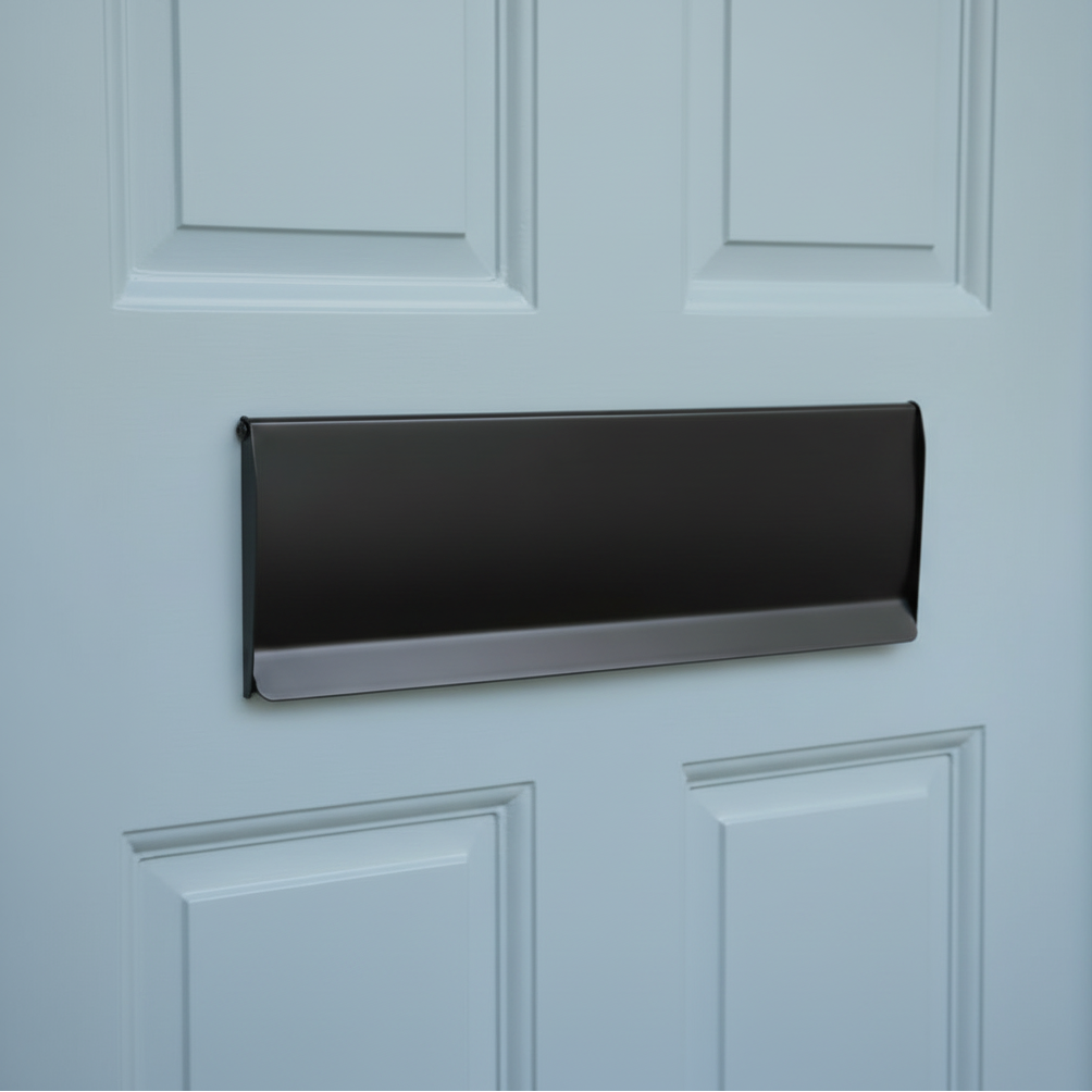 Matt Black Letter Box Interior Tidy 254x89mm
