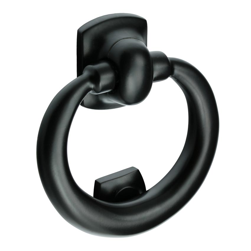 Matt Black Ring Door Knocker 120mm