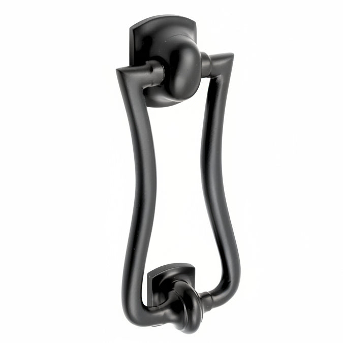 Matt Black Slim Diplomat Door Knocker 185x80mm