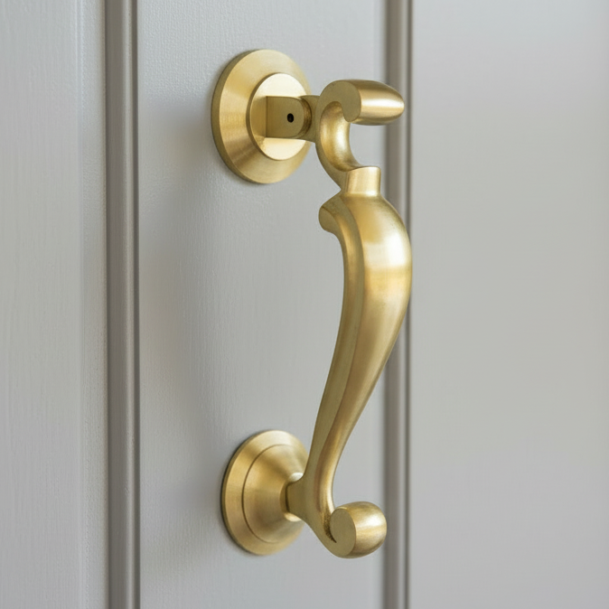 Satin Brass Profile Doctor Knocker 190x49mm