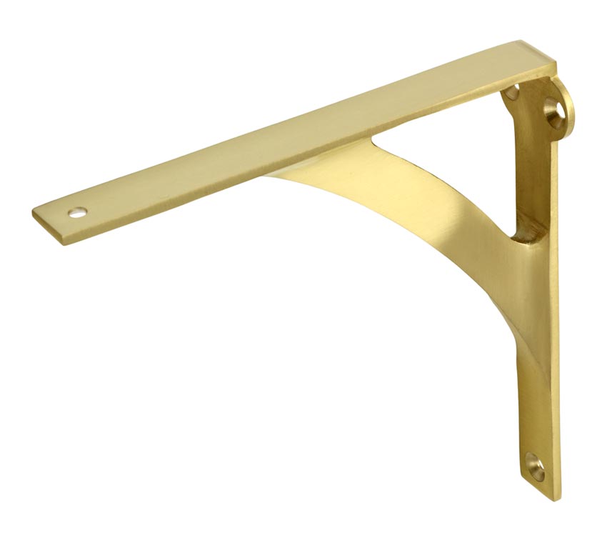 Satin Brass Heavy Duty Shelf Brackets