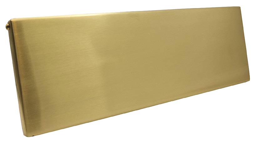 Satin Brass Internal Tidy with Draught Excluder 310x115mm