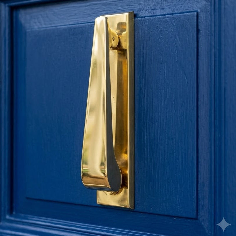 Unlacquered Brass Contemporary Door Knocker 165x40mm