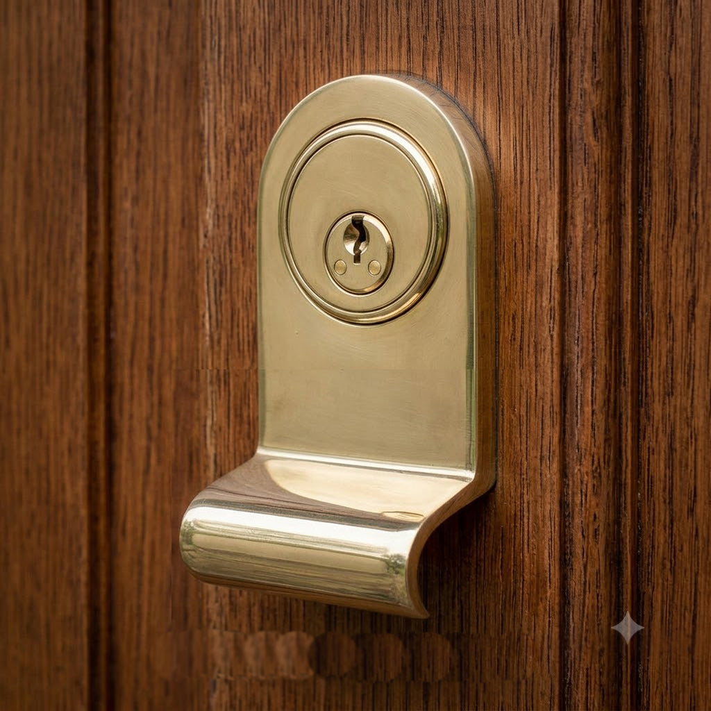 Unlacquered Brass Cylinder Pull