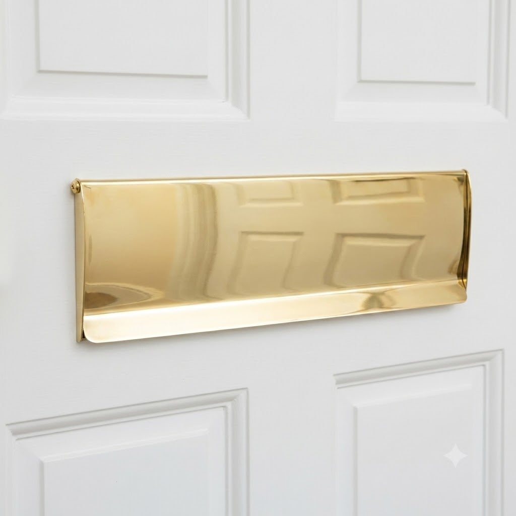 Unlacquered Brass Letter Box Interior Tidy 305x90mm