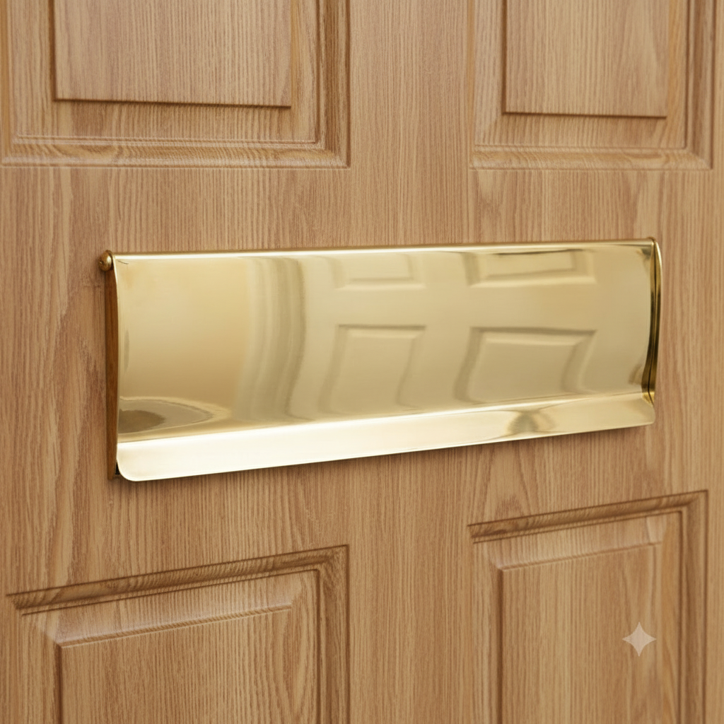 Unlacquered Brass Letter Box Interior Tidy 254x90mm