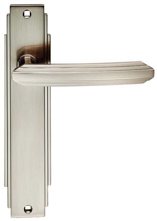 Satin Nickel Art Deco Latch Door Handles