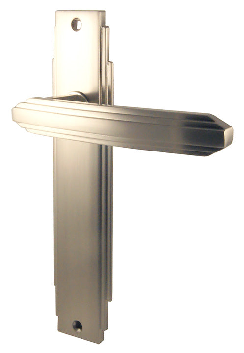 Satin Nickel Art Deco Latch Door Handles
