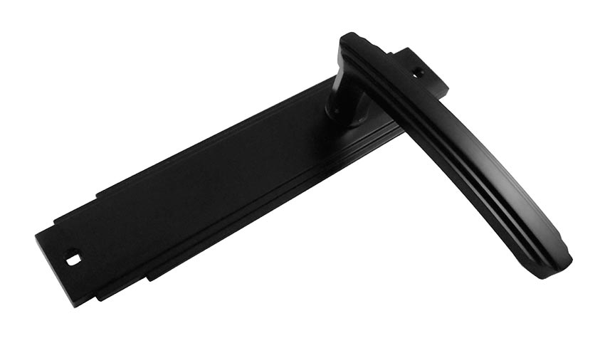 Matt Black Art Deco Latch Door Handles
