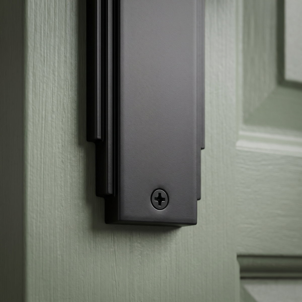 Matt Black Art Deco Latch Door Handles