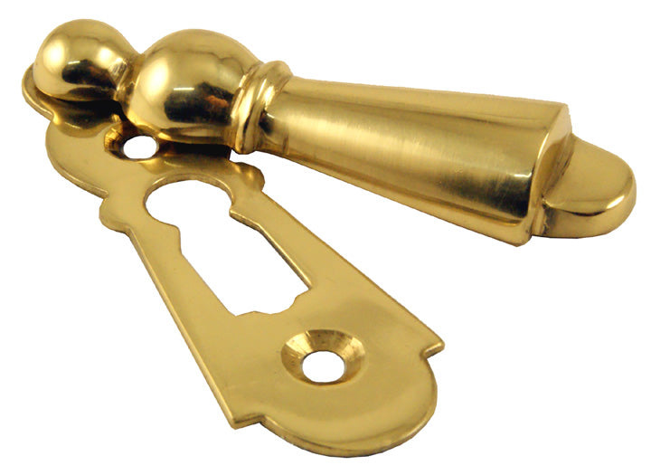 Delamain Large Covered Polished Brass Escutcheon 73x23mm