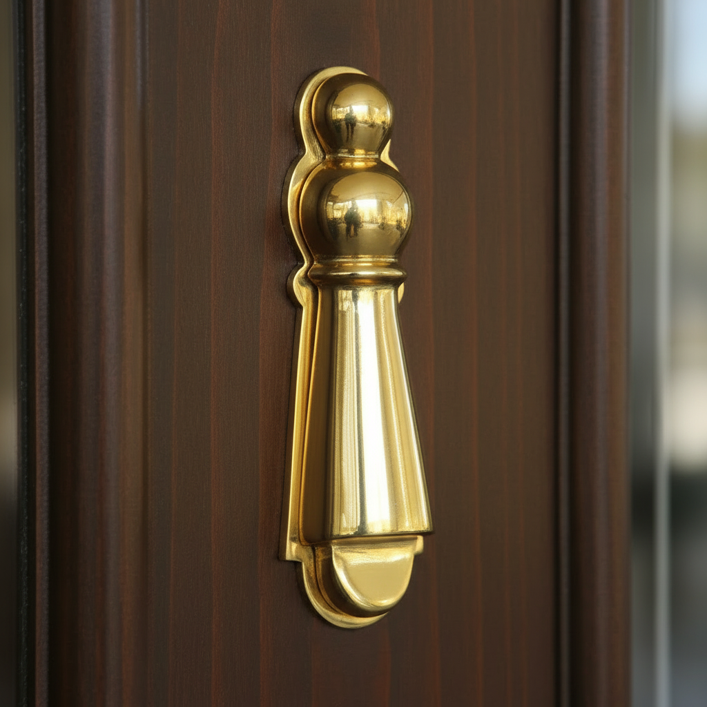 Delamain Large Covered Polished Brass Escutcheon 73x23mm