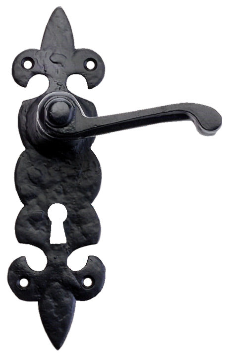 Foxcote Foundries Fleur de Lys Lock Door Handles FF611