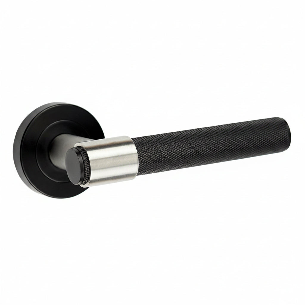 Nero JMB105 Matt Black T-Bar Knurled Lever on Rose
