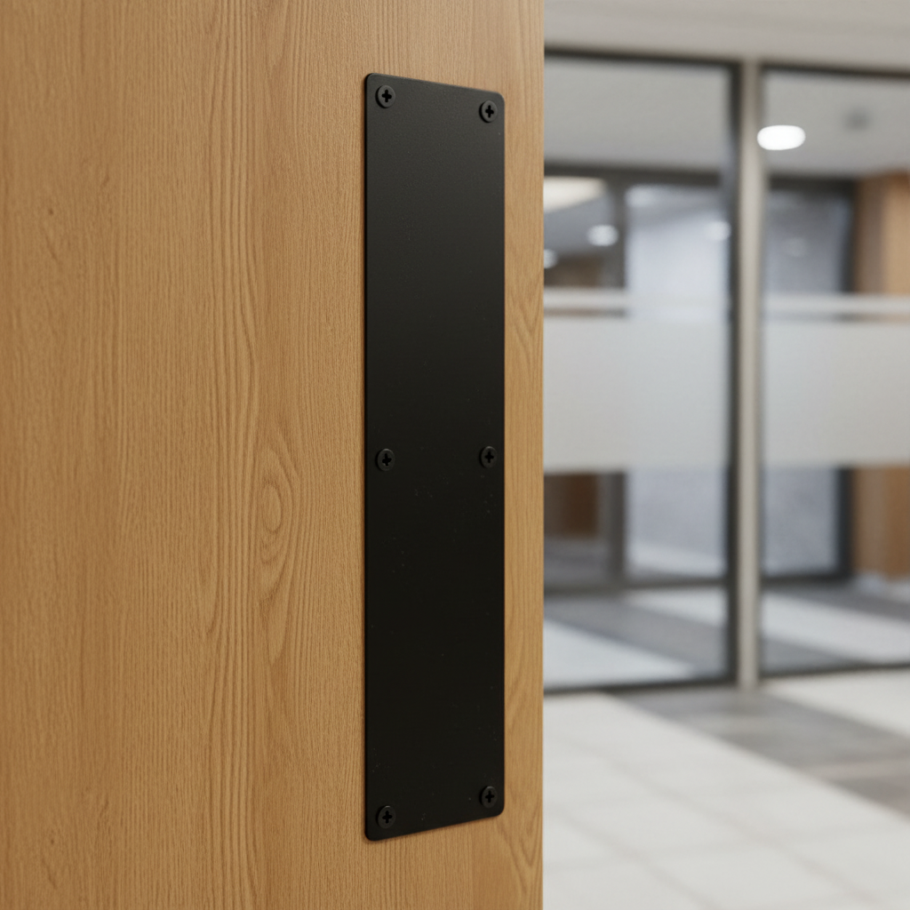 Nero Matt Black Radiused Finger Plate