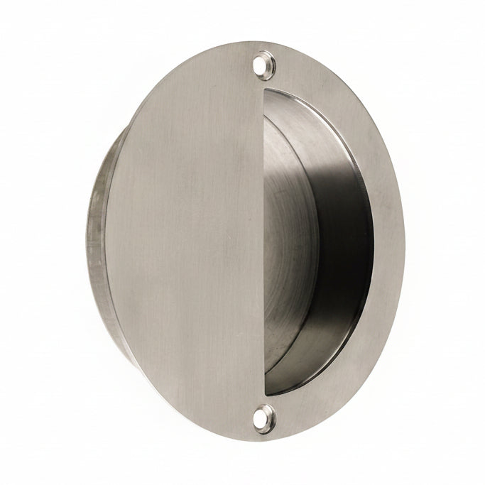 Satin Stainless Steel Circular Flush Pull 90mm