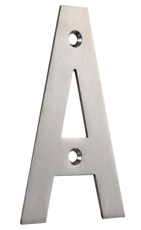Satin Stainless Steel 75mm Letters A to G