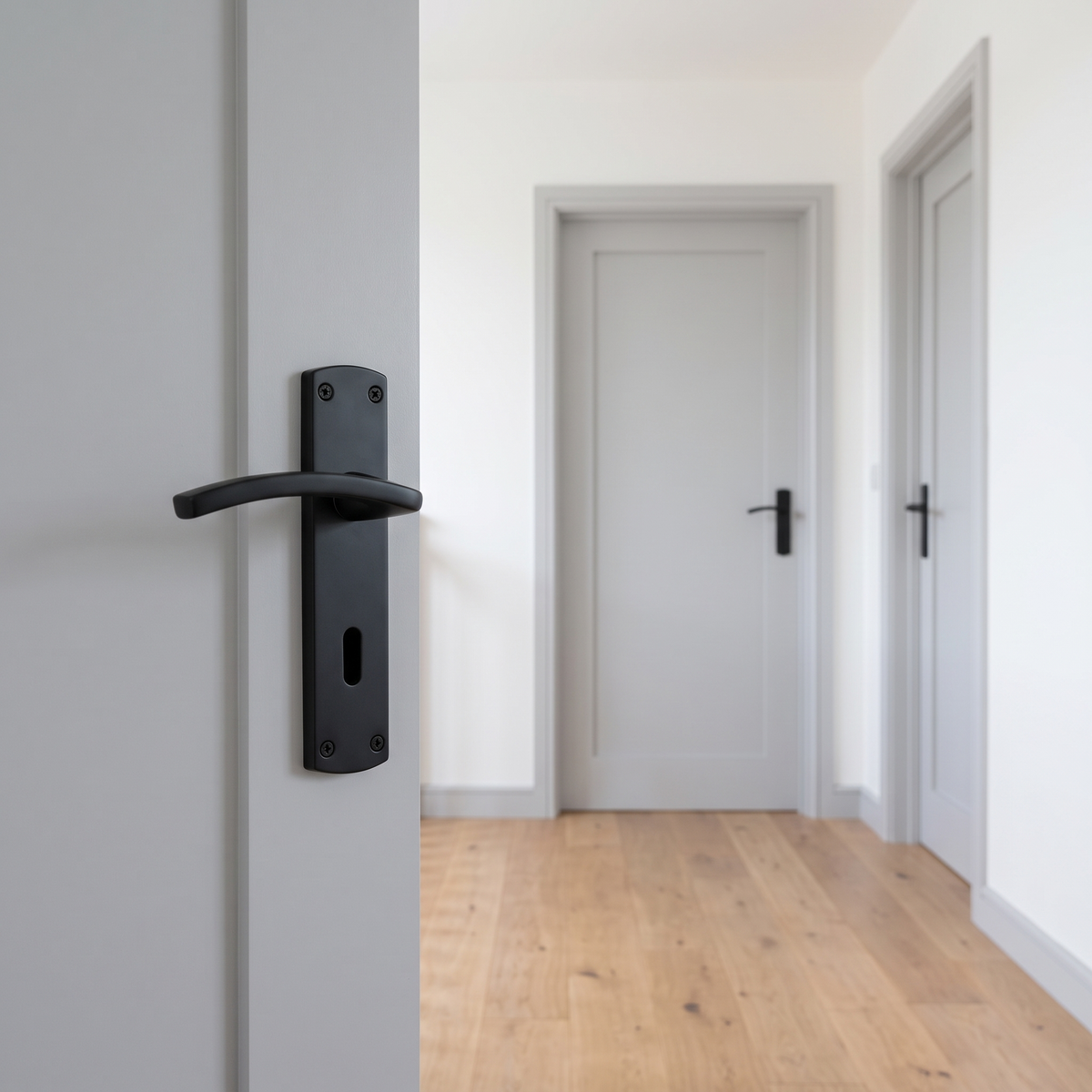Stanza Toledo Matt Black Door Handles