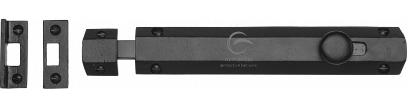 Black Iron Rustic Flat Door Bolt