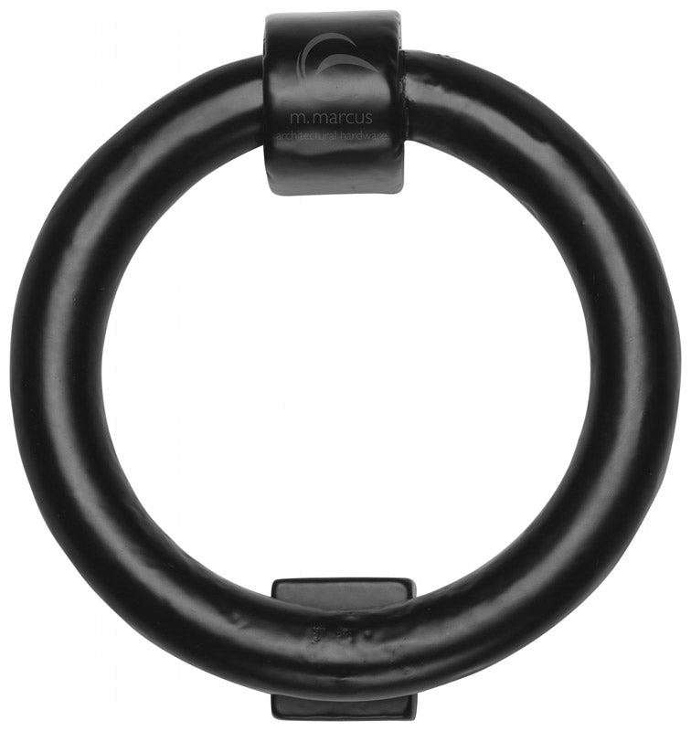 Black Iron Rustic Ring Door Knocker 107mm