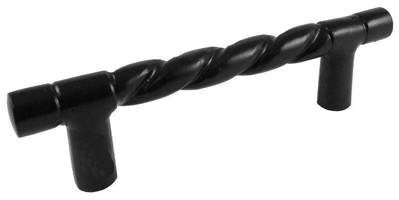 Black Iron Rustic Rope Design Pull Handle