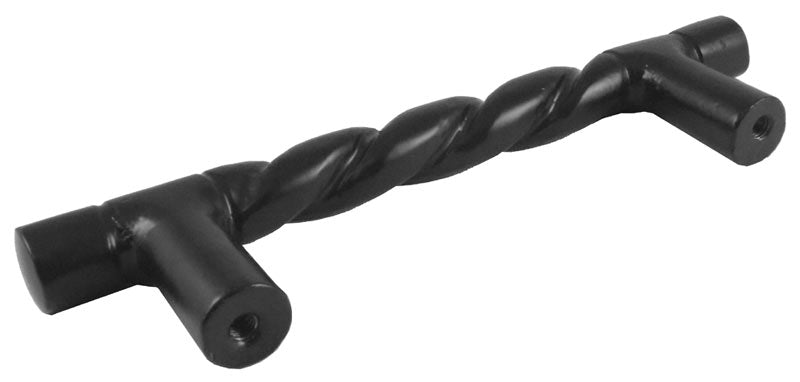 Black Iron Rustic Rope Design Pull Handle