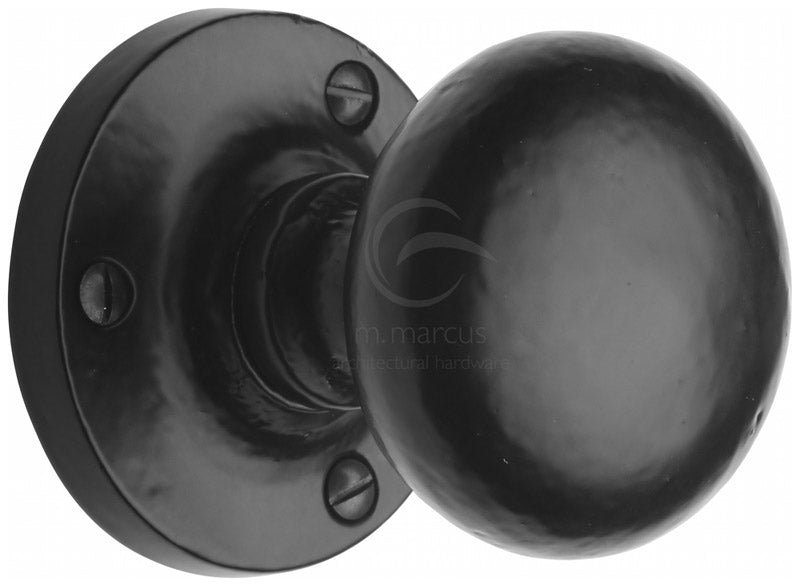 Black Iron Rustic Alveley Mortice Door Knob 55mm