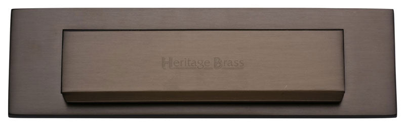 Matt Bronze Gravity Flap Letter Plate 280x80mm