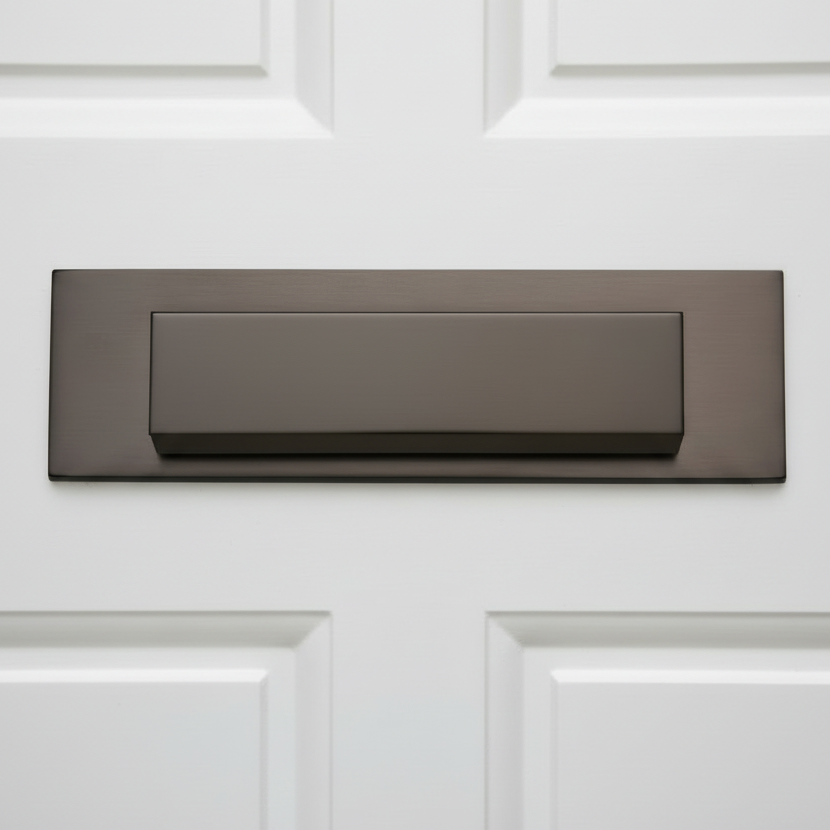 Matt Bronze Gravity Flap Letter Plate 280x80mm