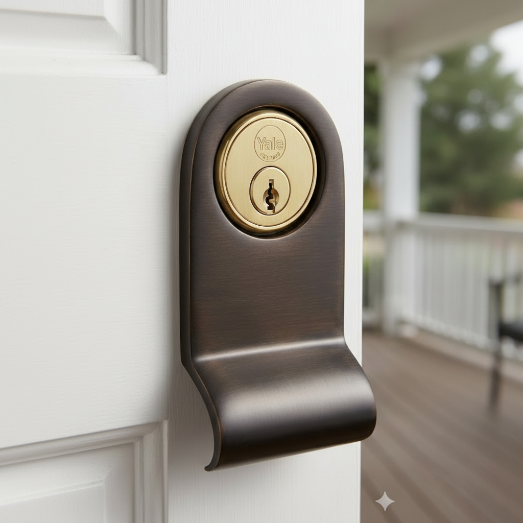 Matt Bronze Door Cylinder Pull with Round Top