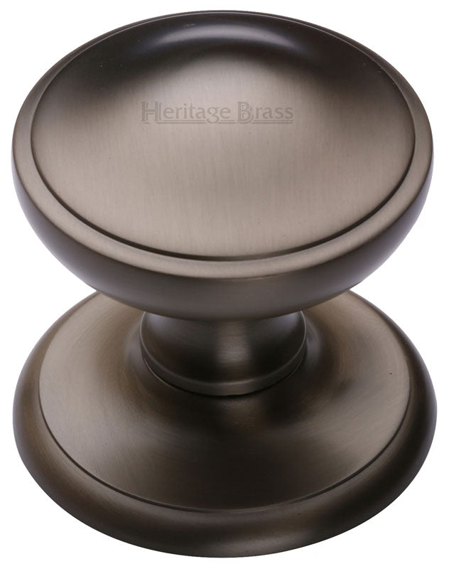 Matt Bronze Stepped Edge Centre Door Knob 77mm