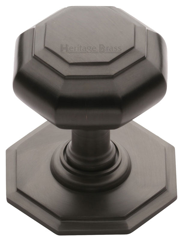 Matt Bronze Octagonal Centre Door Knob 71mm
