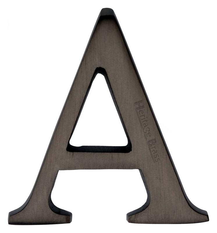 Matt Bronze Concealed Fix Front Door Letters A-Z 51mm (2in) C1565