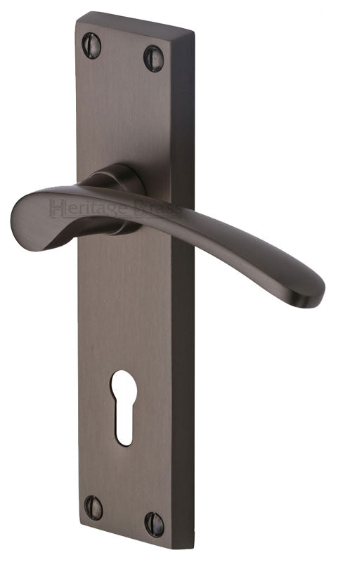 Sophia Matt Bronze Lock Door Handles