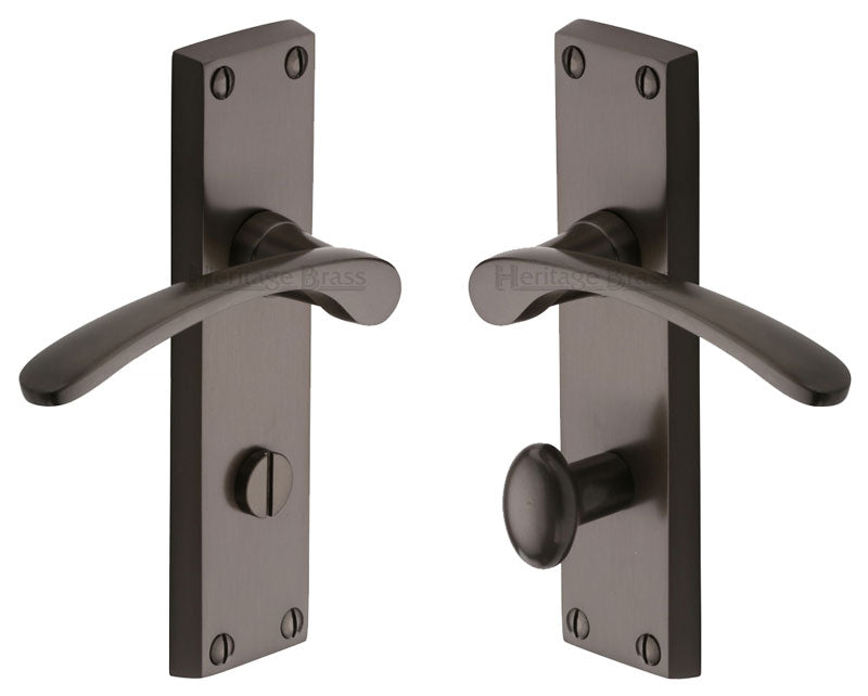 Sophia Matt Bronze Bathroom Door Handles