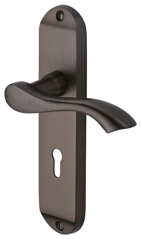 Algarve Matt Bronze Lock Door Handles
