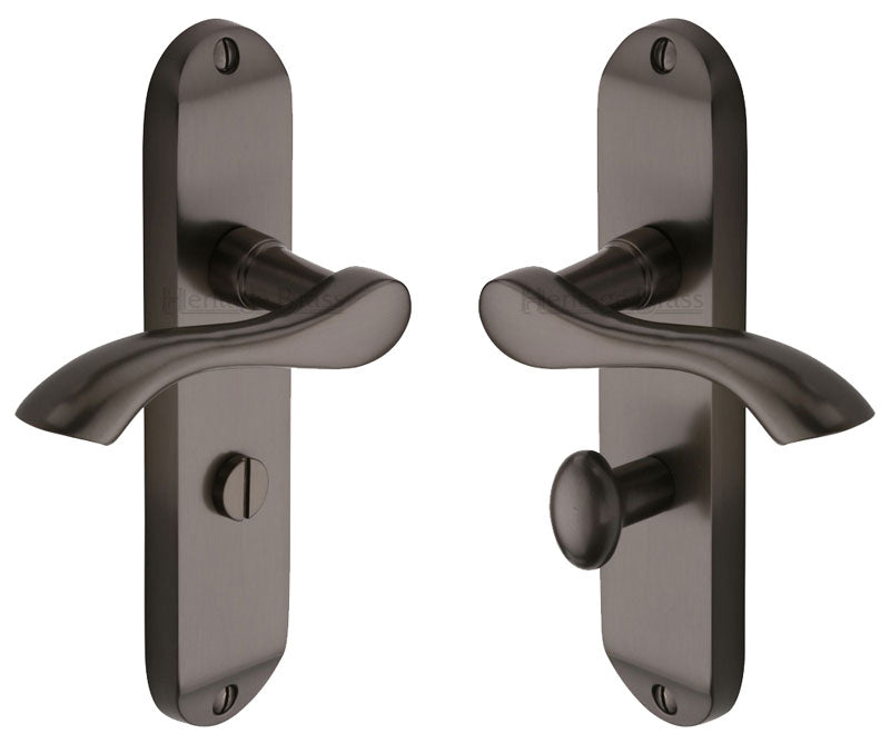 Algarve Matt Bronze Bathroom Door Handles