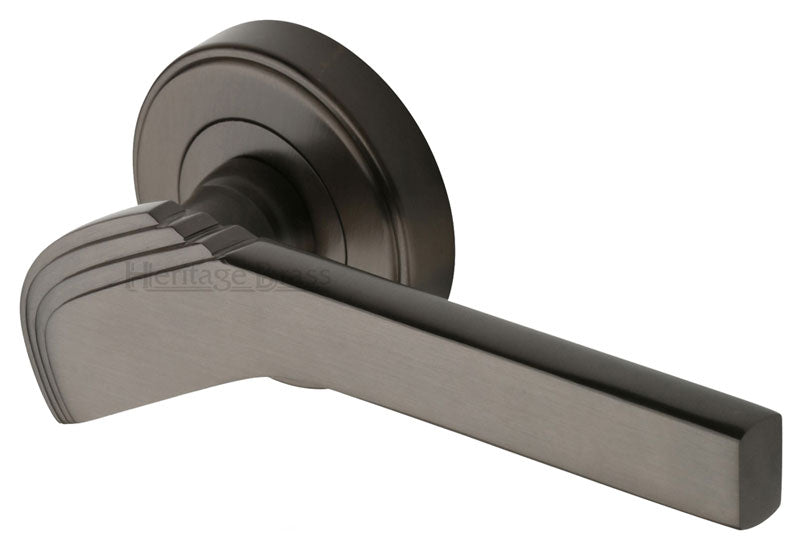 Tiffany Matt Bronze Art Deco Lever On Rose