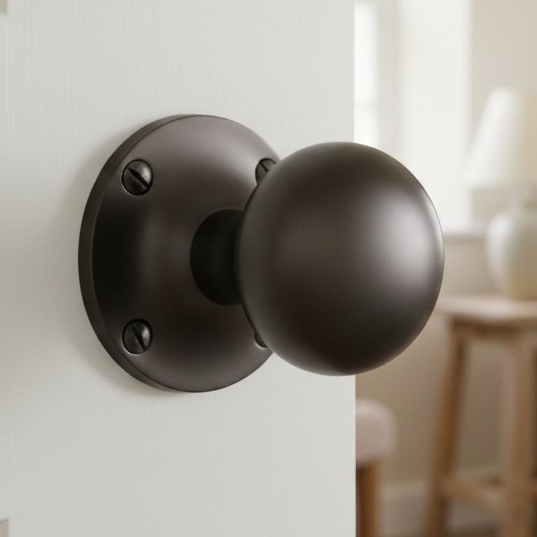 Matt Bronze Kensington Mortice Door Knobs 64mm