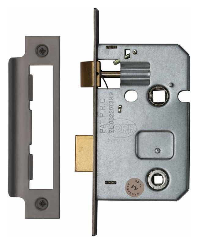 York Matt Bronze Bathroom Mortice Lock