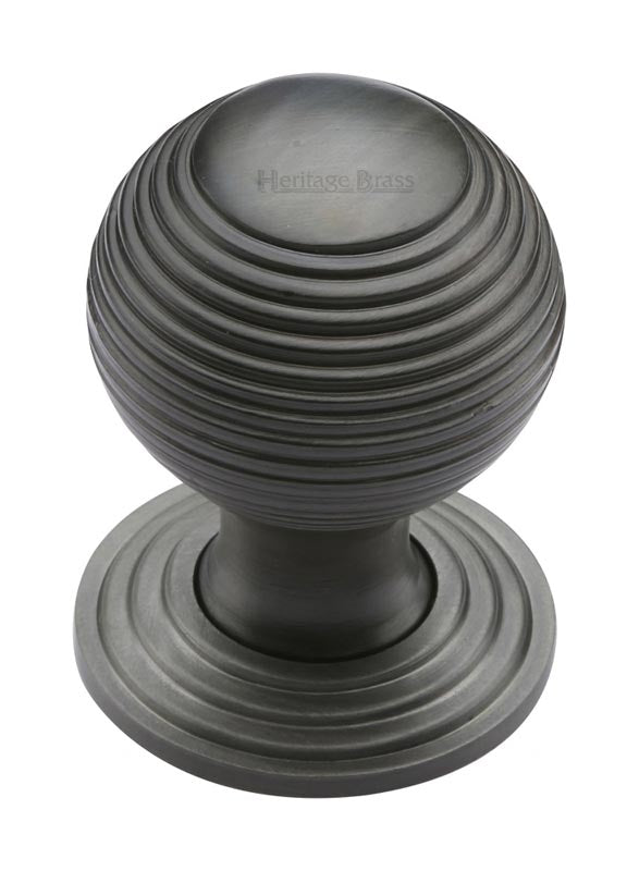 Matt Bronze Reeded Cabinet Knob 32mm
