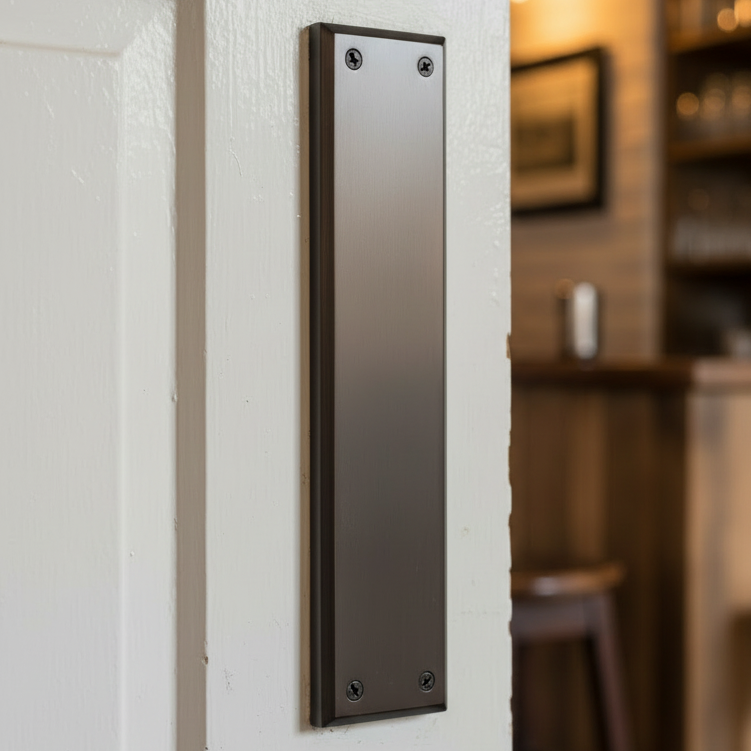 Matt Bronze Heavy Finger Plate 282x63mm