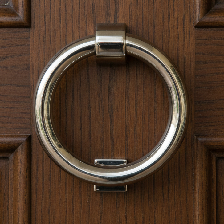 Polished Nickel K1270 Ring Front Door Knocker 107mm