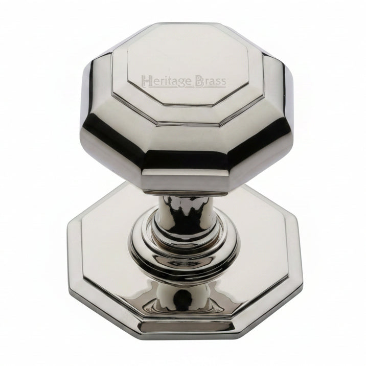Heritage V890 Polished Nickel Octagonal Centre Door Knob 82mm