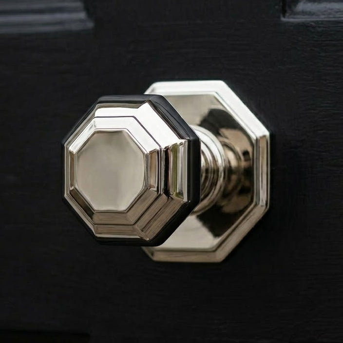 Heritage V890 Polished Nickel Octagonal Centre Door Knob 82mm